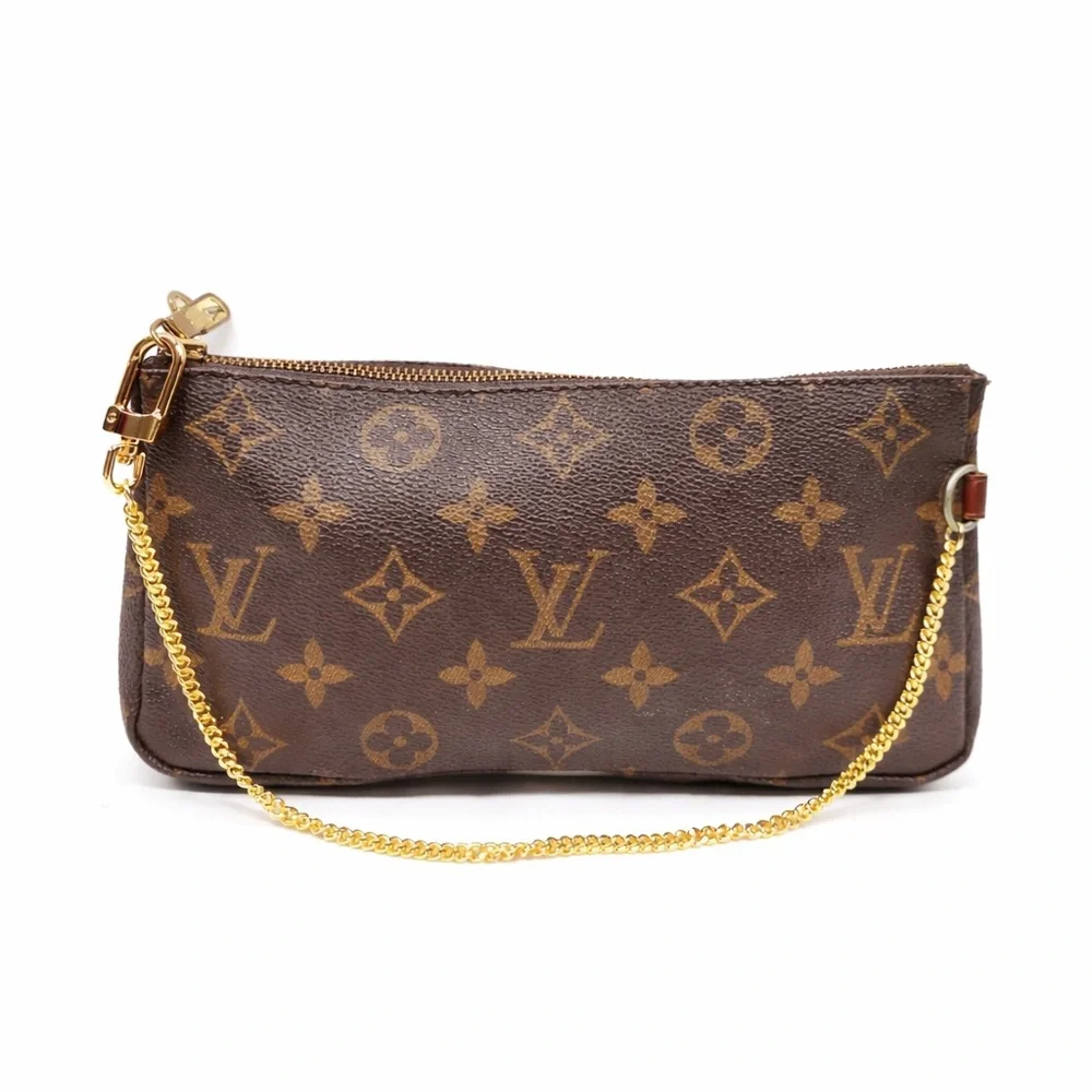 Louis Vuitton Brown and Gold Clutch - Picture 1 of 6